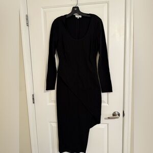 Halston Heritage Black Long Sleeve Dress